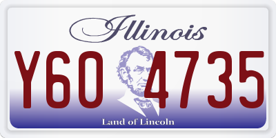 IL license plate Y604735
