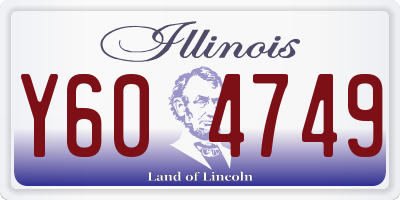 IL license plate Y604749