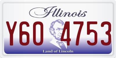 IL license plate Y604753