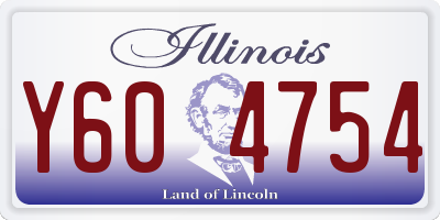 IL license plate Y604754