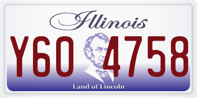 IL license plate Y604758