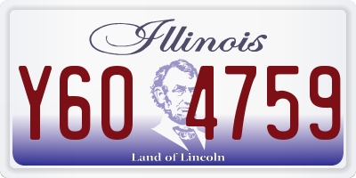 IL license plate Y604759