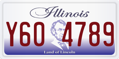 IL license plate Y604789
