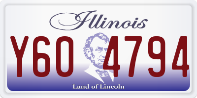 IL license plate Y604794