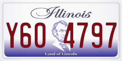 IL license plate Y604797