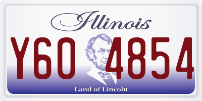 IL license plate Y604854