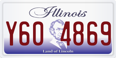 IL license plate Y604869