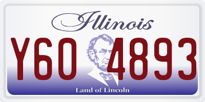 IL license plate Y604893