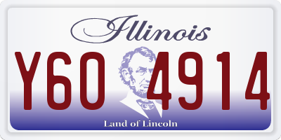 IL license plate Y604914