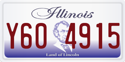IL license plate Y604915