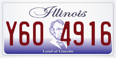 IL license plate Y604916