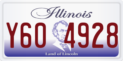 IL license plate Y604928