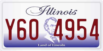 IL license plate Y604954