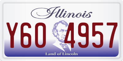 IL license plate Y604957