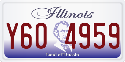 IL license plate Y604959