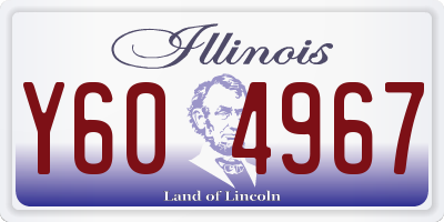 IL license plate Y604967
