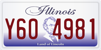 IL license plate Y604981