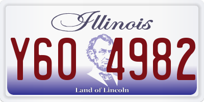 IL license plate Y604982