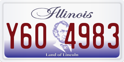 IL license plate Y604983
