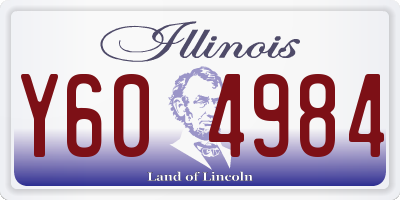 IL license plate Y604984