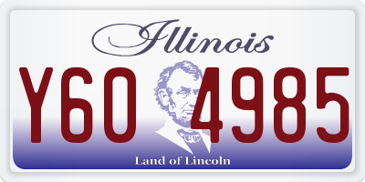 IL license plate Y604985