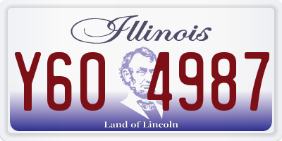 IL license plate Y604987