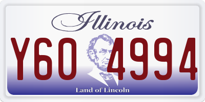 IL license plate Y604994