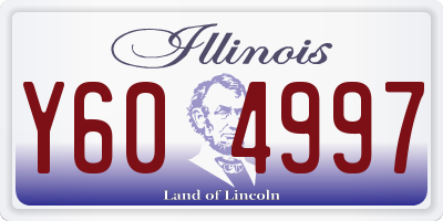 IL license plate Y604997