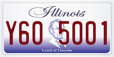 IL license plate Y605001