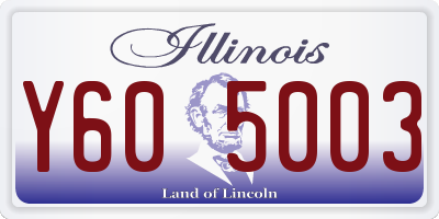 IL license plate Y605003
