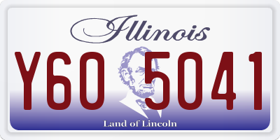 IL license plate Y605041