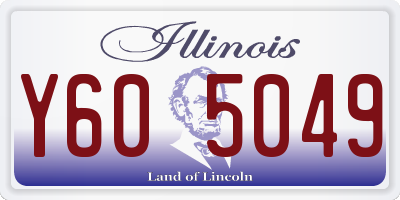IL license plate Y605049