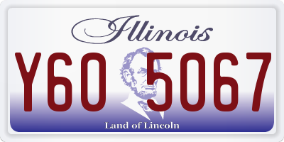 IL license plate Y605067