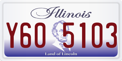 IL license plate Y605103