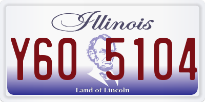 IL license plate Y605104