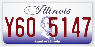 IL license plate Y605147