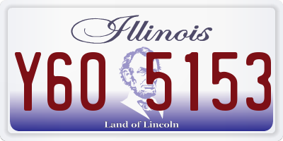 IL license plate Y605153