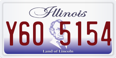 IL license plate Y605154