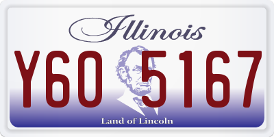 IL license plate Y605167