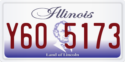 IL license plate Y605173