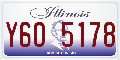 IL license plate Y605178