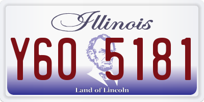 IL license plate Y605181