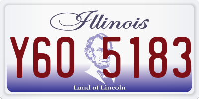 IL license plate Y605183