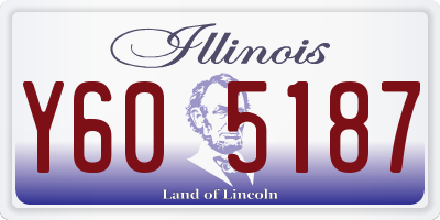 IL license plate Y605187