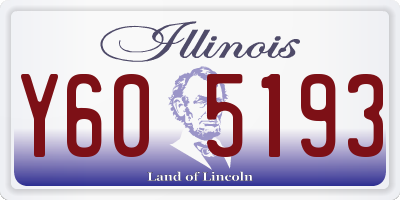 IL license plate Y605193