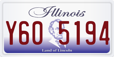 IL license plate Y605194