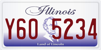 IL license plate Y605234