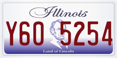 IL license plate Y605254