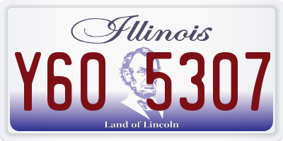 IL license plate Y605307