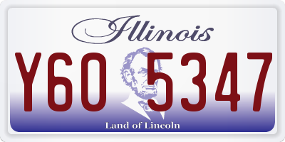 IL license plate Y605347